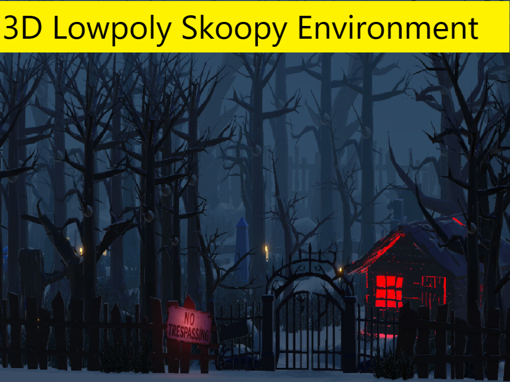 LowPoly Spooky Environment For Games