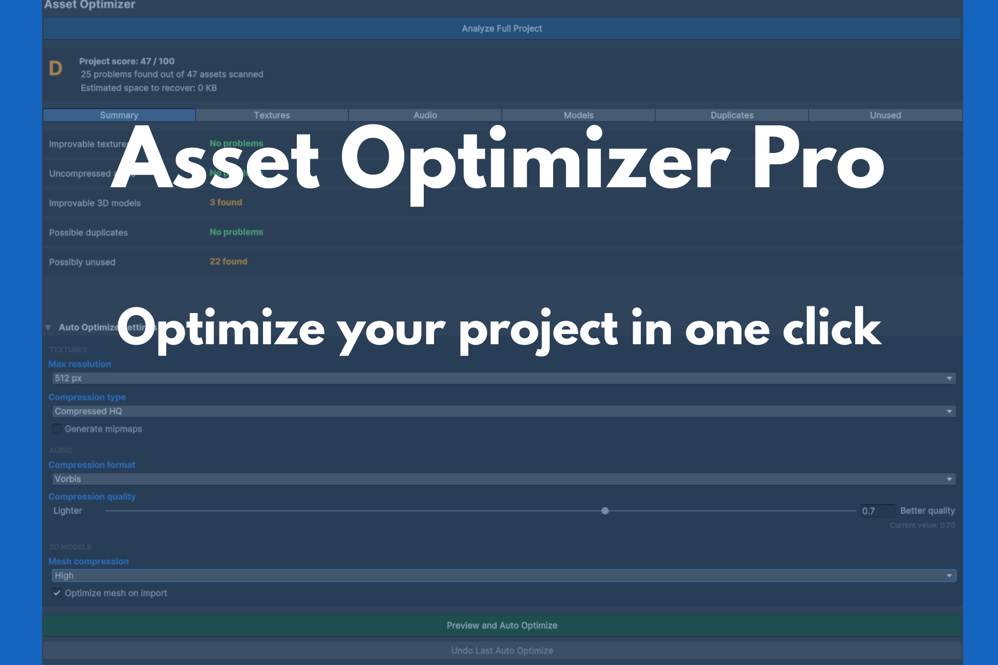 Asset Optimizer Pro