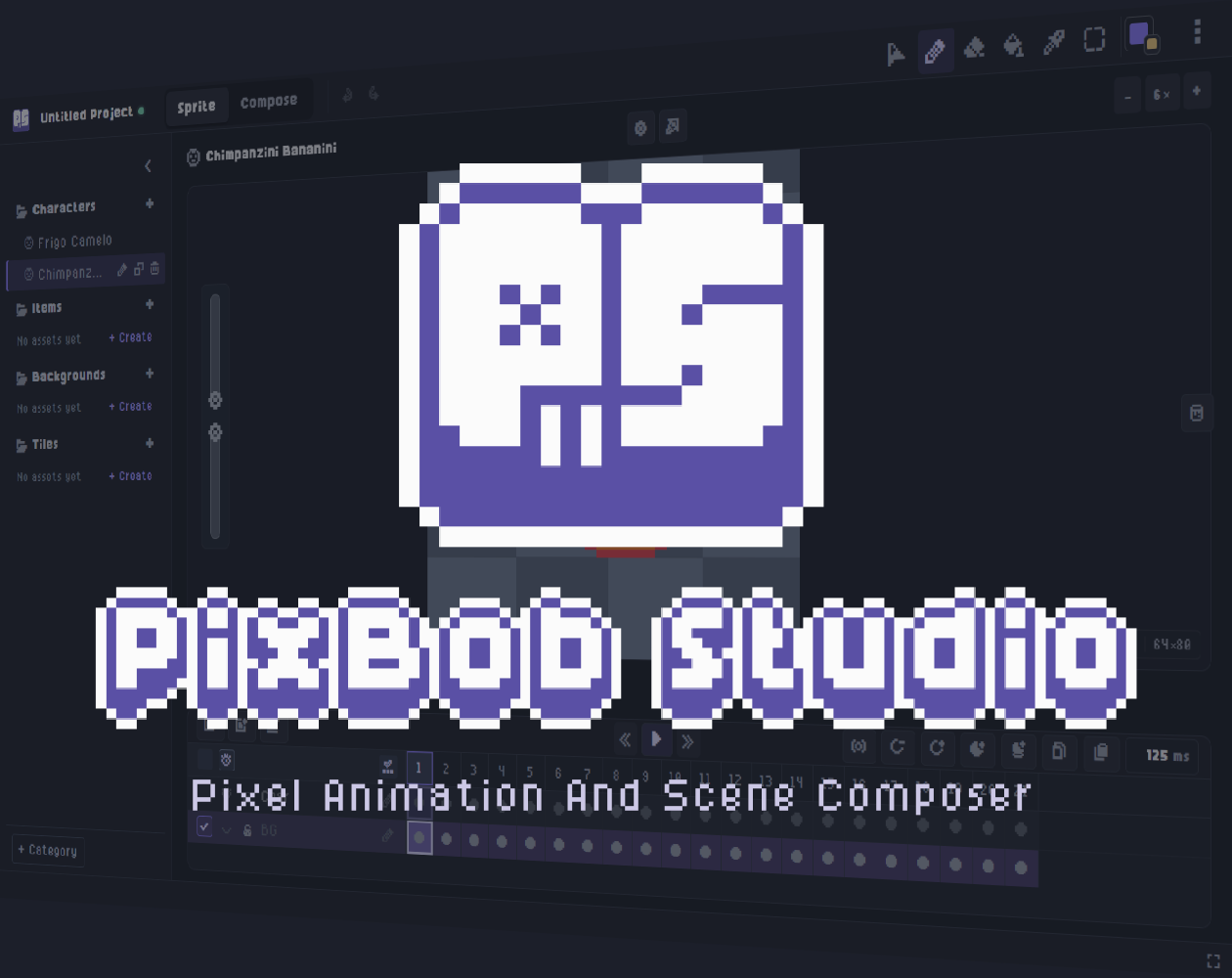 Cover image for PixBob Studio - Pixel Art and Scene Editor