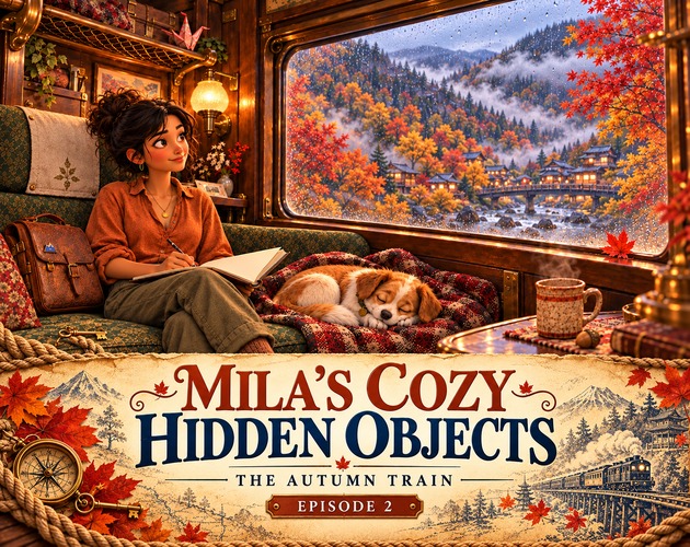 Mila’s Travel Sketchbook: Cozy Hidden Objects Episode 2 — The Autumn Train 대표 이미지