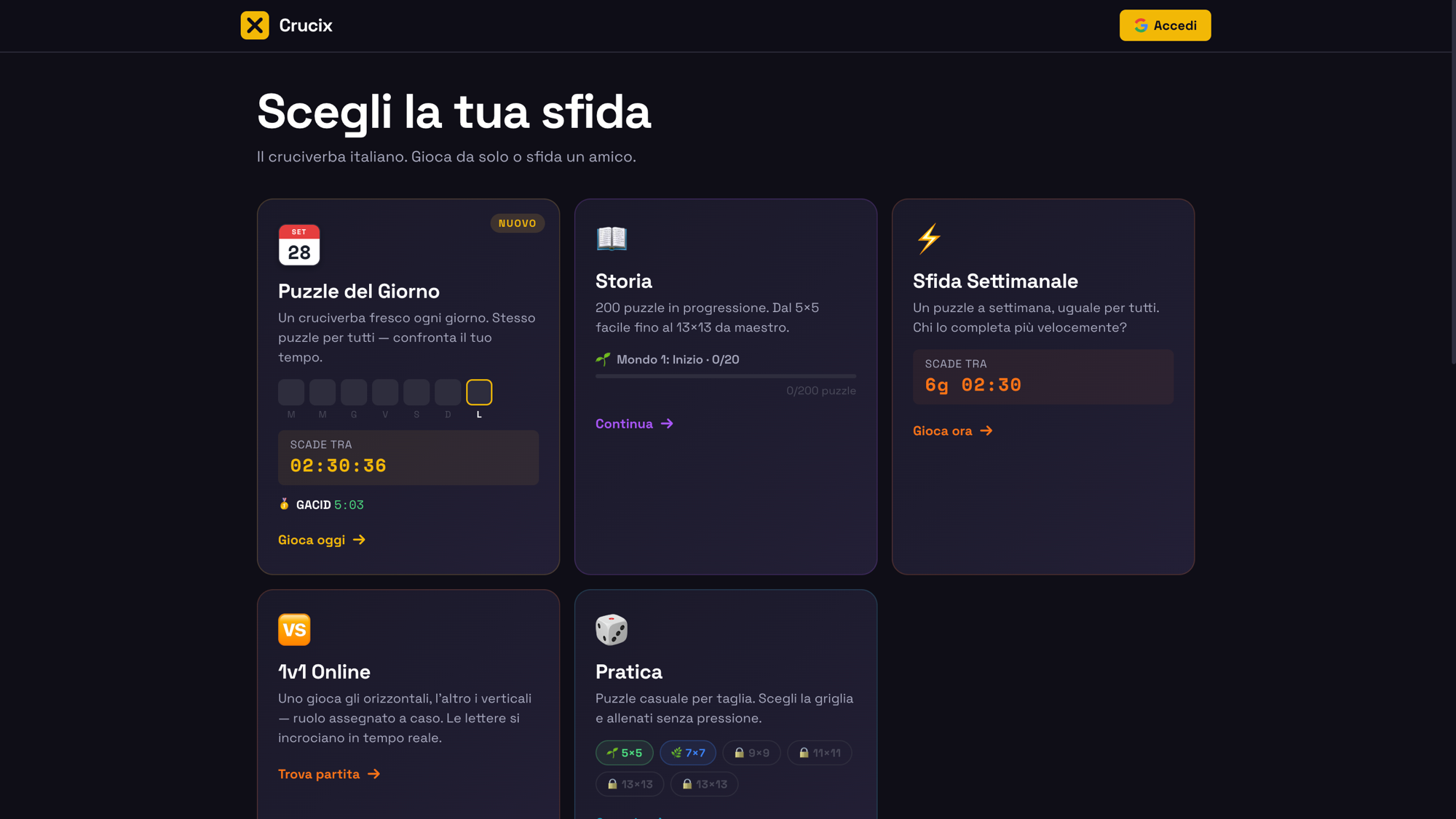 Cover image for Crucix — Cruciverba Italiano