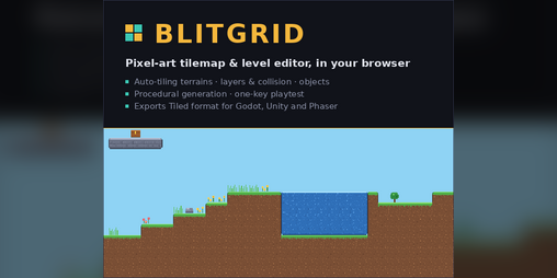 Cover image for Blitgrid — Pixel Art Level Editor