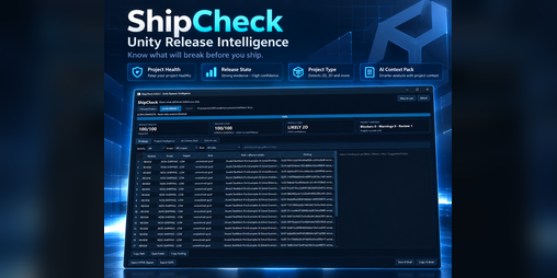 Cover image for ShipCheck — Unity Release Intelligence