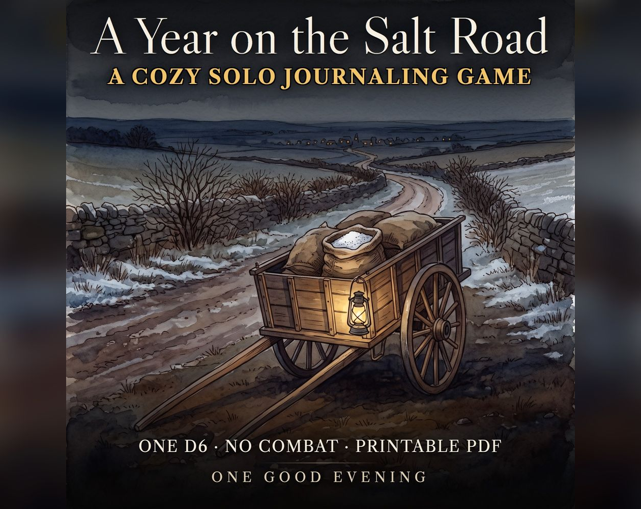 Cover image for A Year on the Salt Road — a solo journaling RPG, one d6, no combat