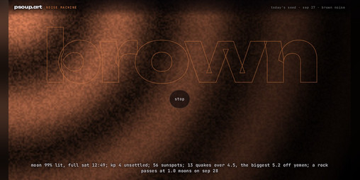 Cover image for the noise machine
