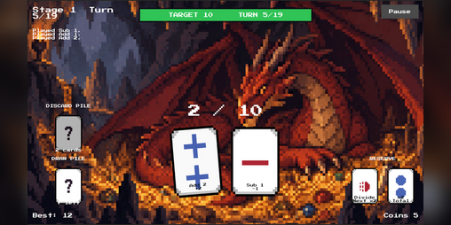 Cover image for Game Where a Dragon Forces You to Play Cards to Reach High Scores Because He's Too Stupid To