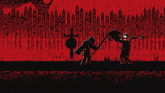 A greatsword's heavy parry breaks a three-chop string