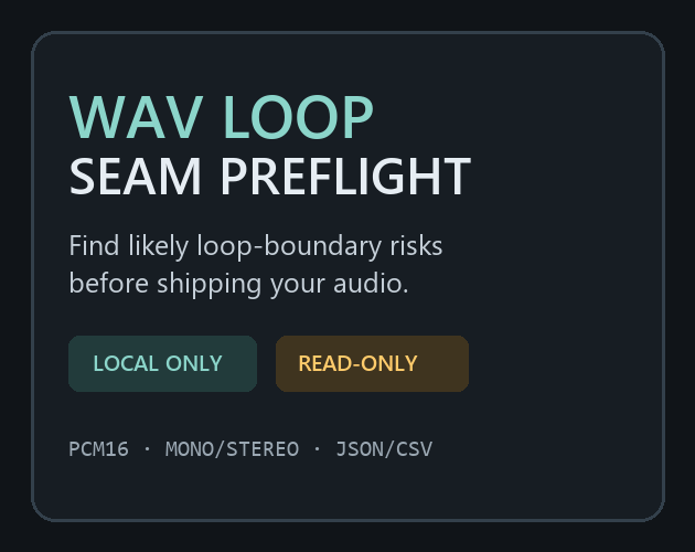 Cover image for WAV Loop Seam Preflight