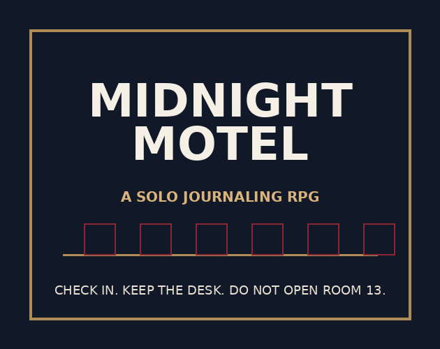 Cover image for Midnight Motel: A Solo Journaling RPG