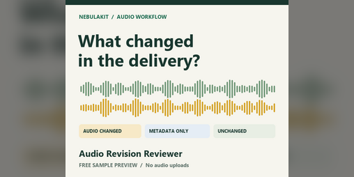 Cover image for Audio Revision Reviewer — Free Sample Preview