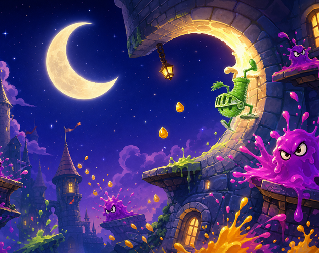 Gravity Painter — captura del juego hecho con IA