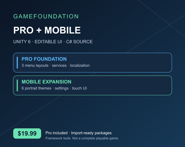 Cover image for GameFoundation Pro + Mobile Bundle