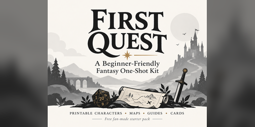 Cover image for First Quest – Beginner Fantasy One-Shot Kit
