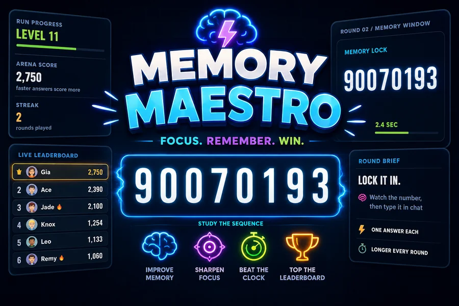 Memory Maestro - TikTok Live Interactive Game