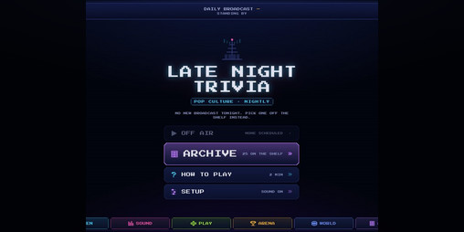 Cover image for Late Night Trivia