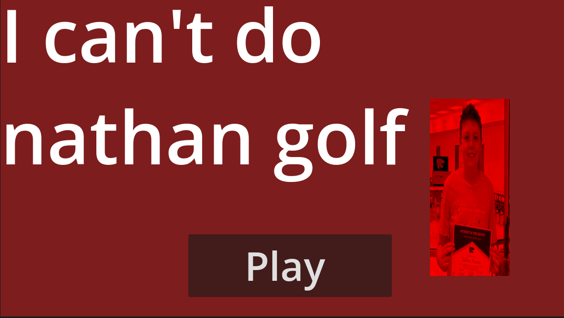 Cover image for Can't do Nathan golf