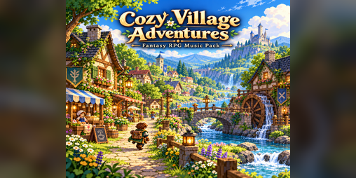 Cover image for Cozy Village Adventures, Fantasy RPG Music Pack