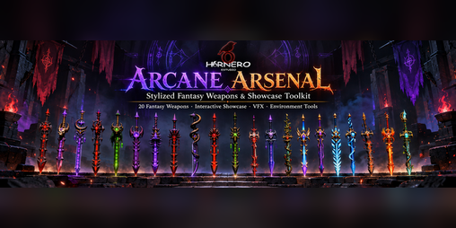 Cover image for ARCANE ARSENAL Stylized Fantasy Weapons & Showcase Toolkit