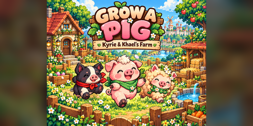 Cover image for Grow a Pig: Kyrie & Khael’s Farm