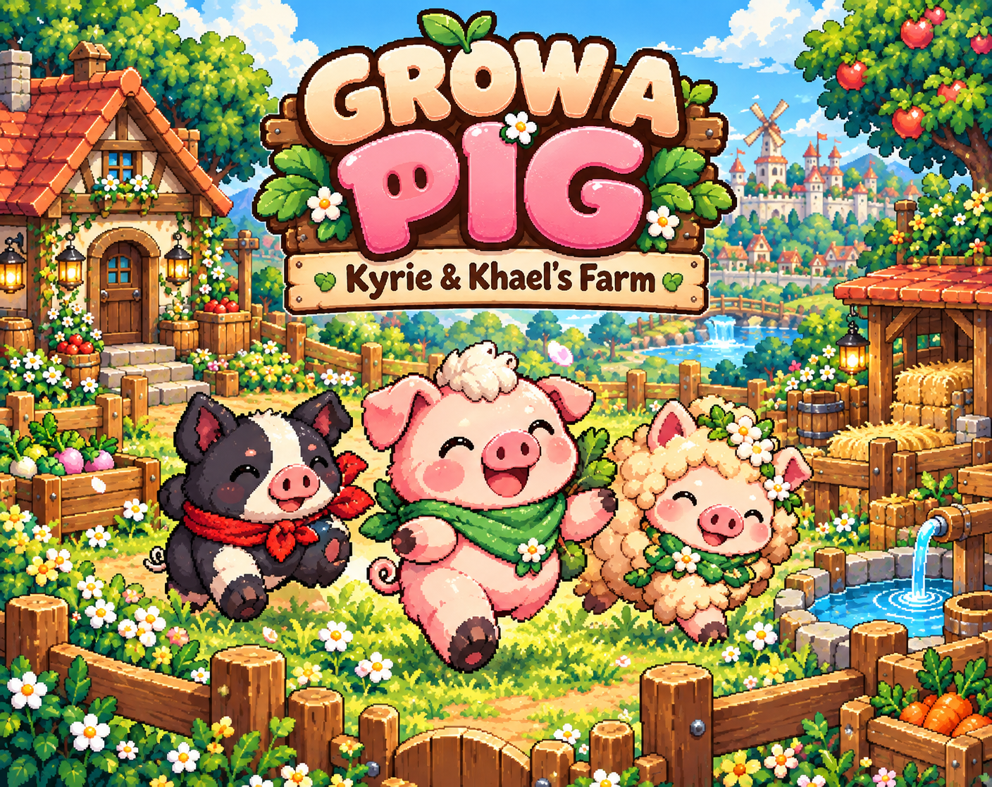 Cover image for Grow a Pig: Kyrie & Khael’s Farm