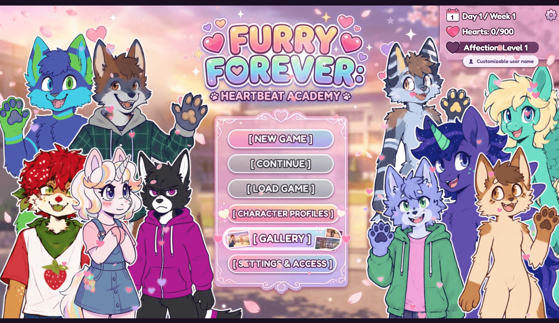 Cover image for Furry Forever: Heartbeat Academy