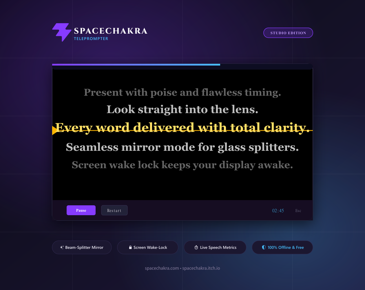 Cover image for SpaceChakra Teleprompter