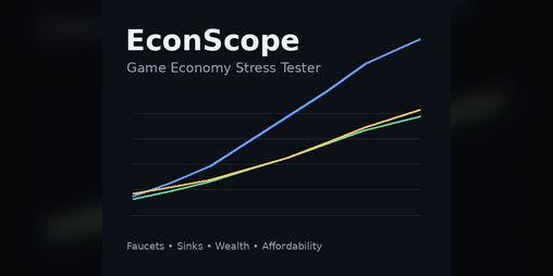 Cover image for EconScope — Game Economy Stress Tester