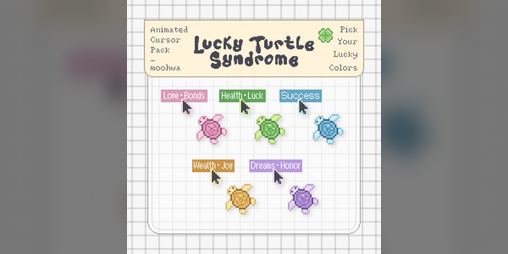 Cover image for [for macOS] Lucky Turtle Syndrome – Animated Cursor Pack