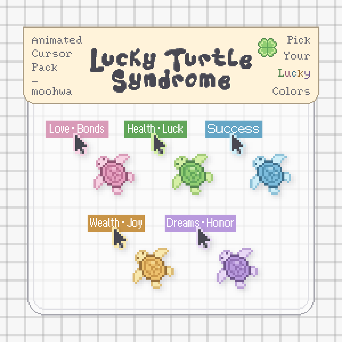 Cover image for [for macOS] Lucky Turtle Syndrome – Animated Cursor Pack
