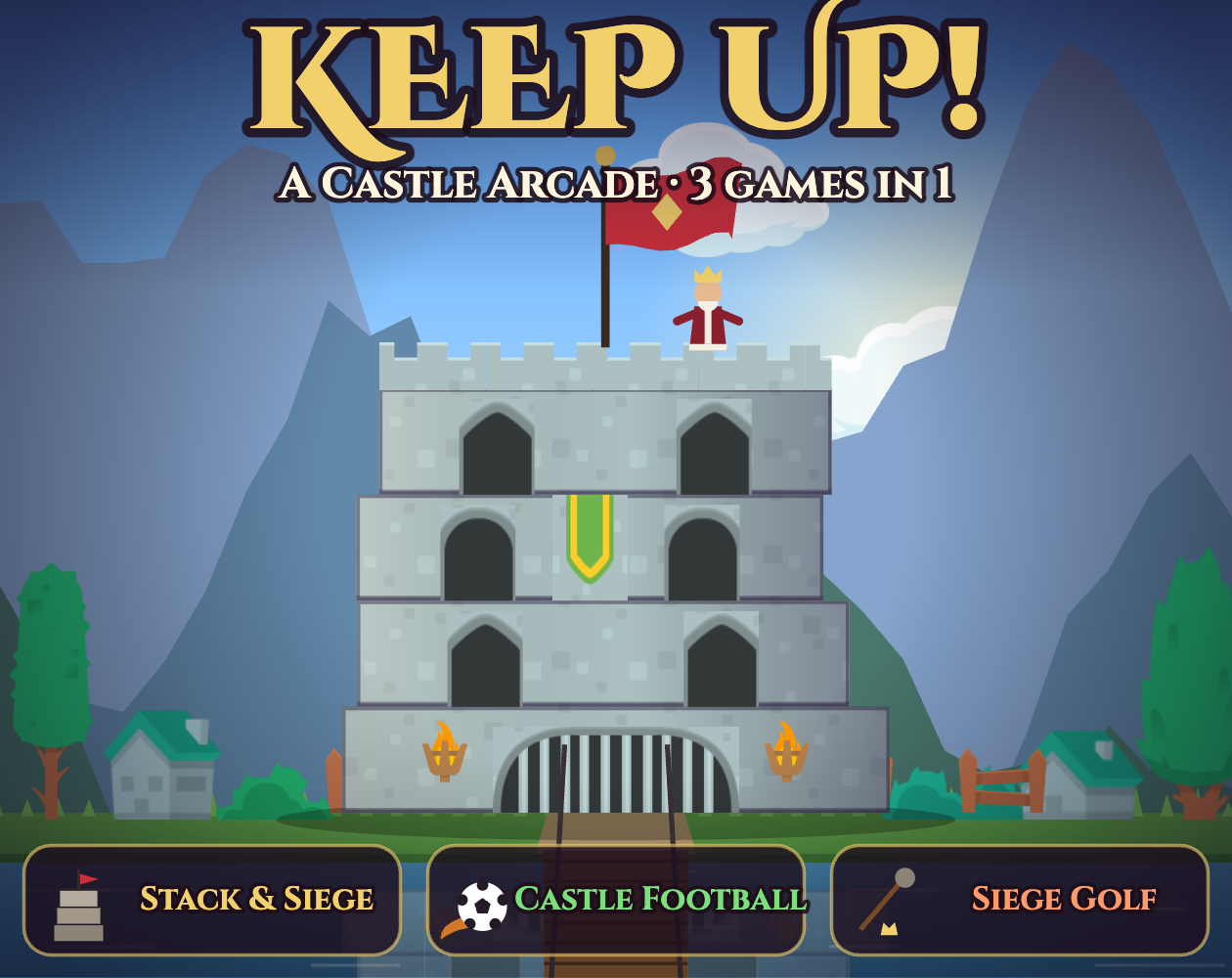 KEEP UP! — A Castle Arcade — screenshot of the AI-made game