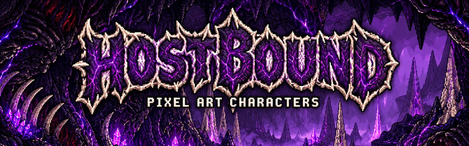 Hostbound — Top-Down Parasite Horror Pixel Art Characters