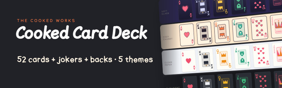 Cooked Card Deck - 5 Themes