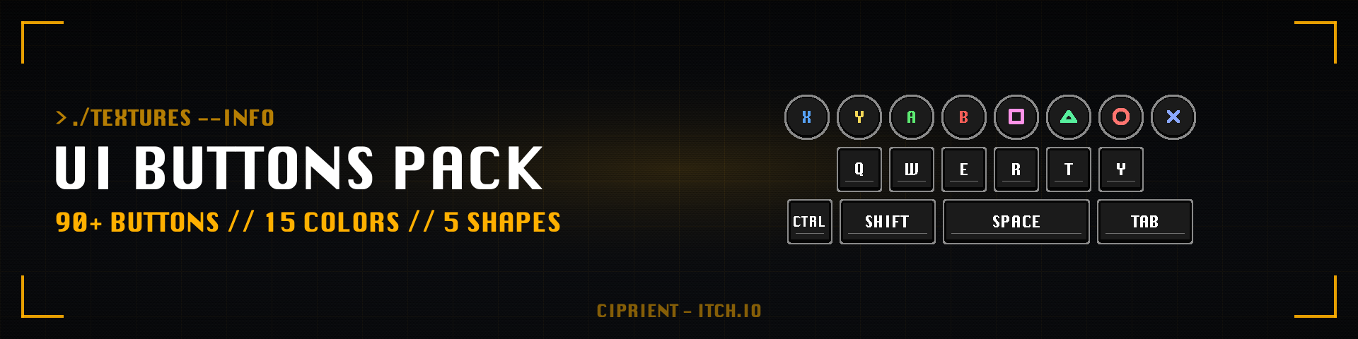 90+ UI Buttons Pack
