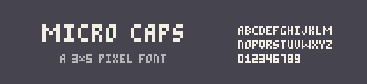 Pixel Font - Micro Caps