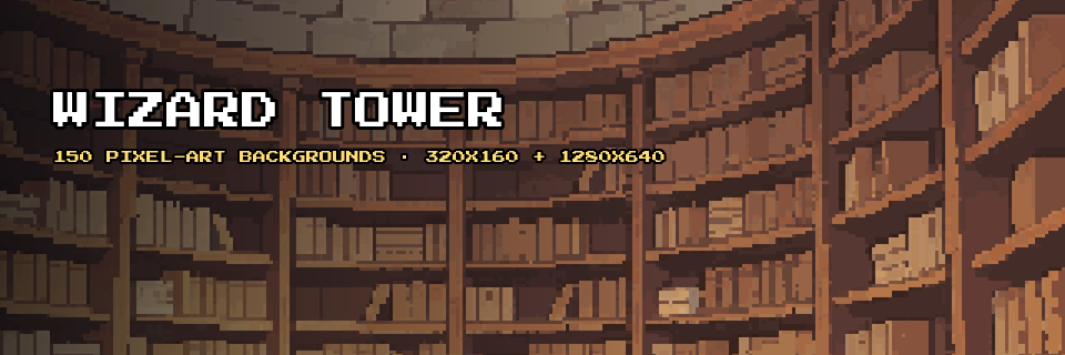 Wizard Tower Backgrounds — 150 Pixel Art Scenes