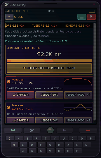App STOCK: cinta de cotizaciones, cartera y venta