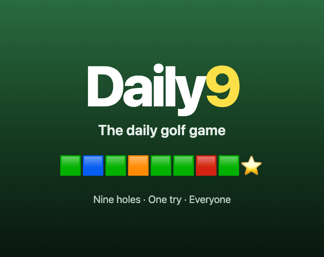 Cover image for Daily9 - Daily Golf Challenge