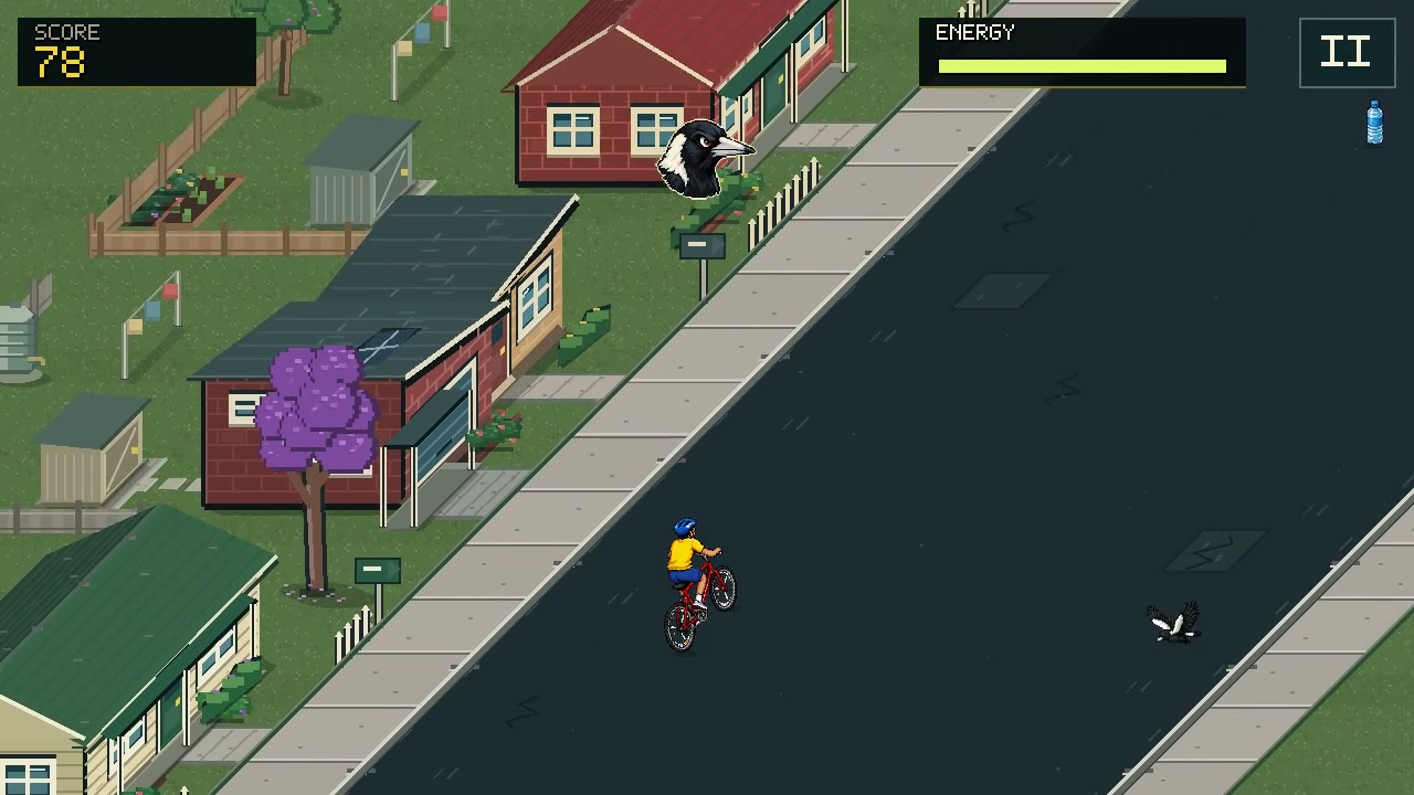 Cover image for Magpie Panic! | Free Pixel-Art Bike Arcade