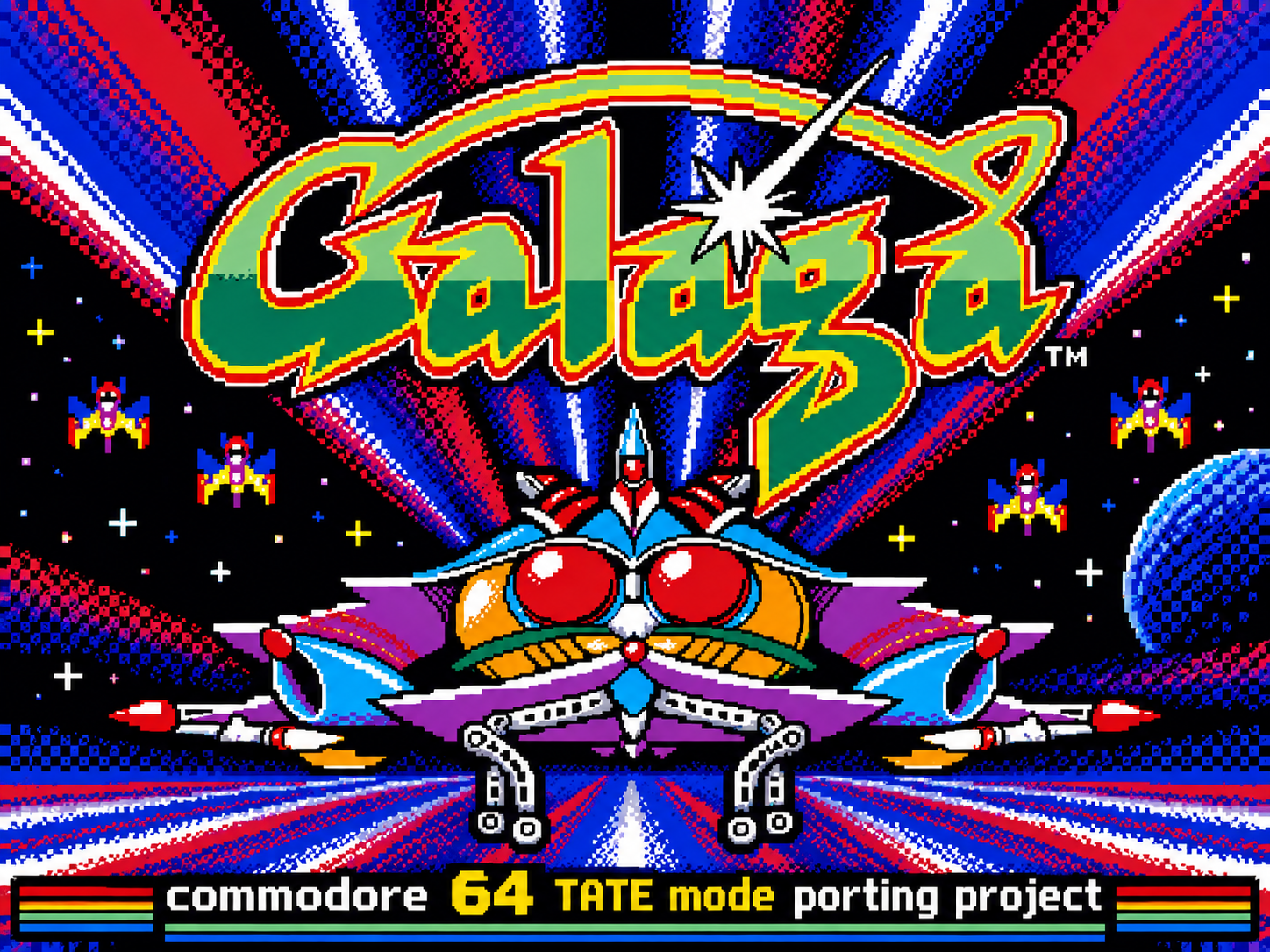 Galaga C64 TATE Mode Porting Project