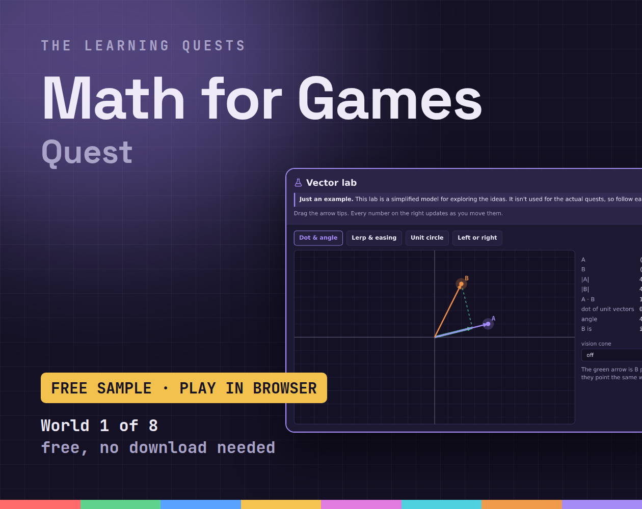 Cover image for Math for Games Quest: Free Sample