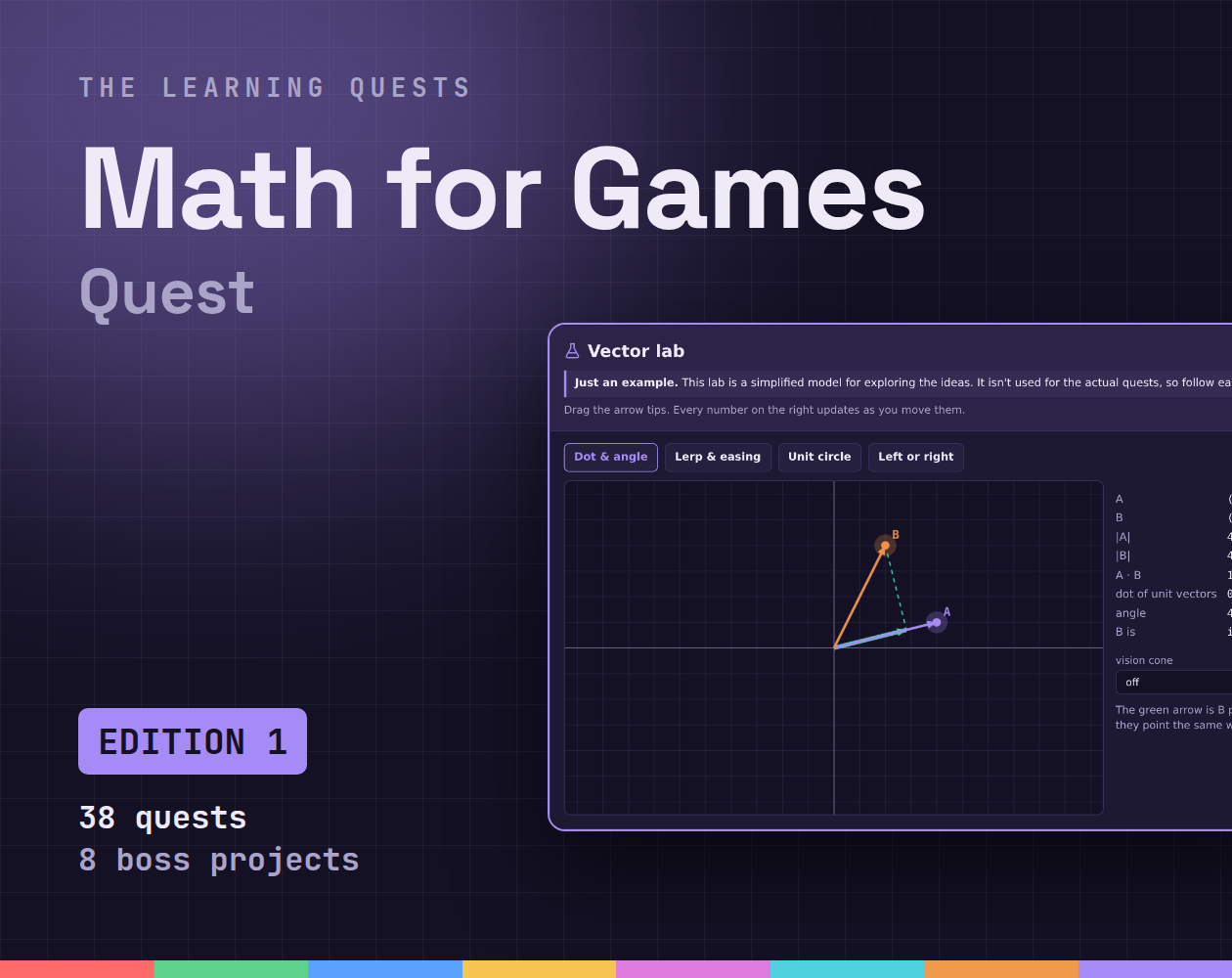 Cover image for Math for Games Quest, Edition 1
