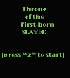 Cover image for Throne of the first born slayer