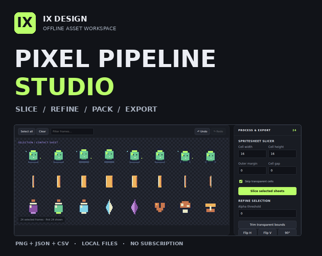 Cover image for IX Pixel Pipeline Studio