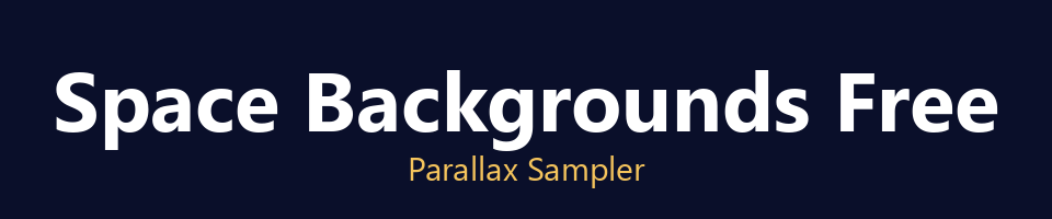Space Backgrounds Free - Parallax Sampler