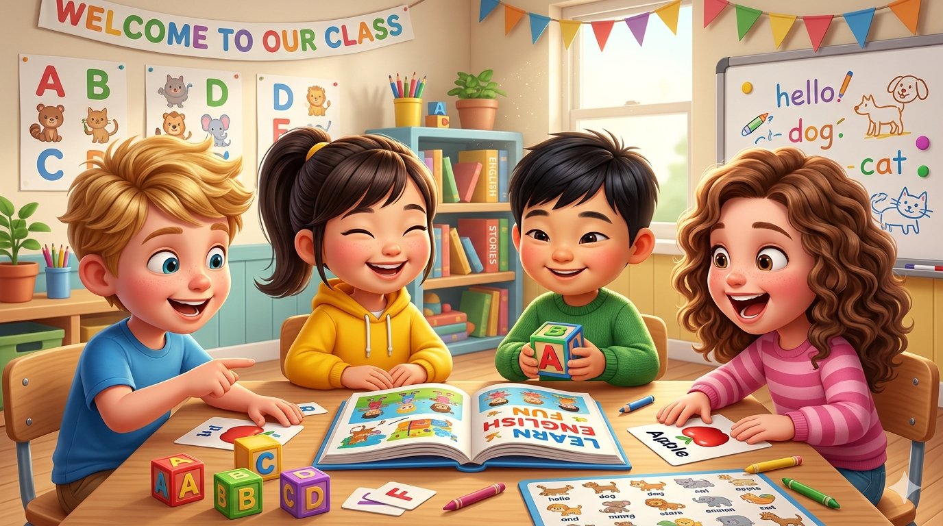 Cover image for First Steps in English for Kids