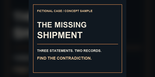 Cover image for The Missing Shipment: Concept Sample