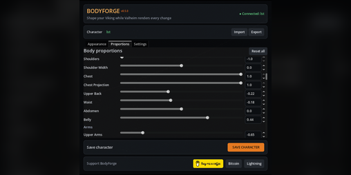 Cover image for BodyForge - live character editor for Valheim