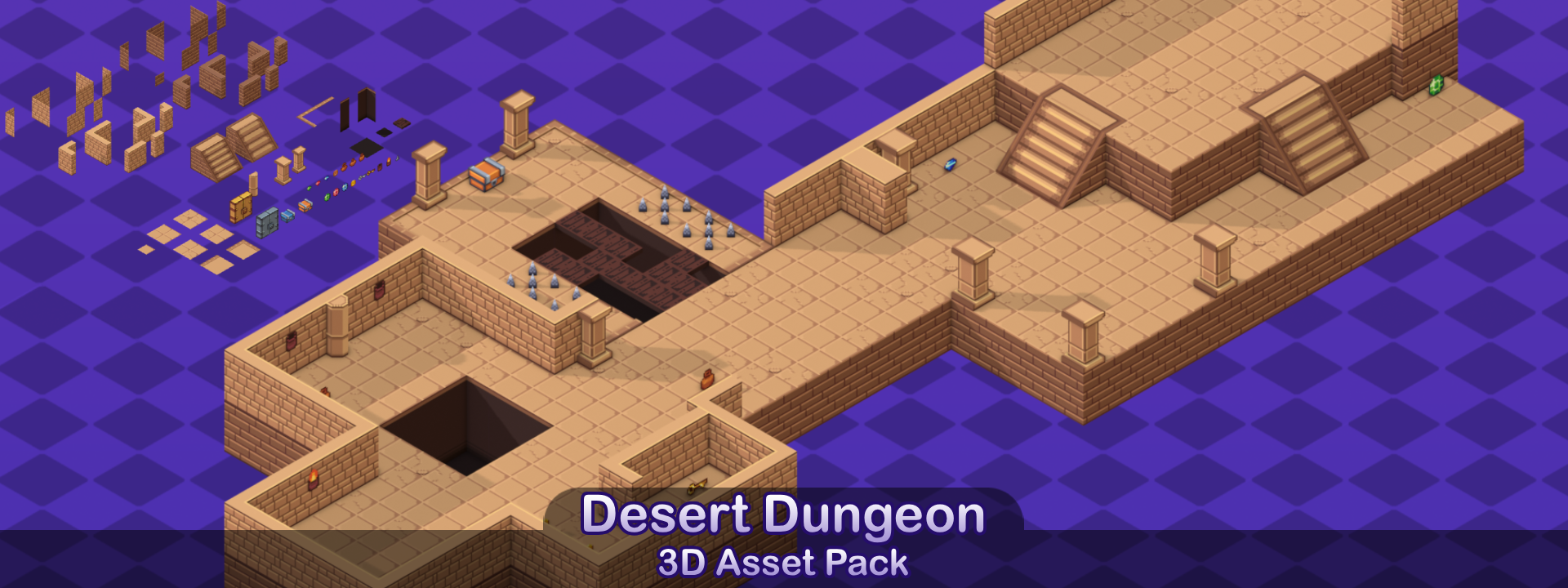 Desert dungeon 3D Modular Assets