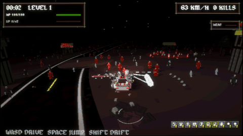 Mounted weapons cut through enemies