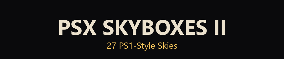 PSX Skyboxes II - Alien and Aurora Skies
